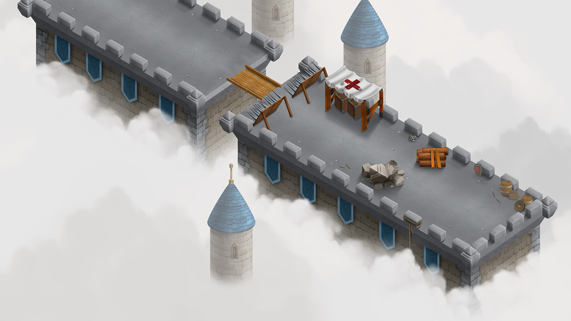 Стилизованная 2D-локация для Hustle Castle