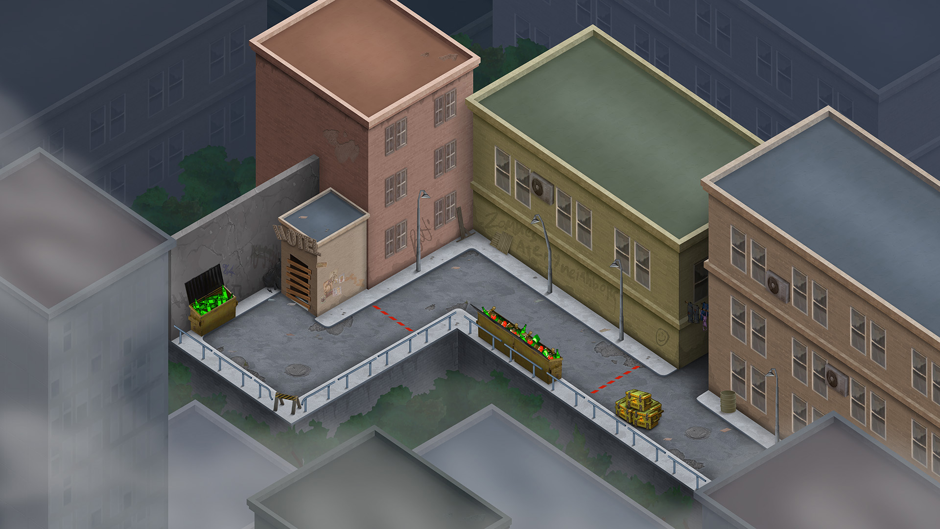 Стилизованная локация для игры Zero City
